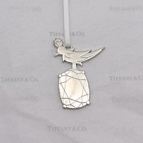 NEW Tiffany & Co. Bird on a Rock Christmas Ornament Charm Stocking Stuffer Gift - Picture 3 of 6